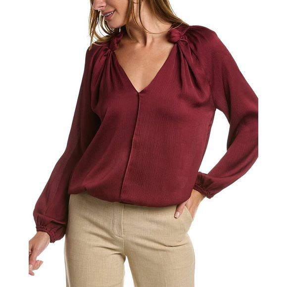 Max Studio Matte Satin Blouse - Picture 3 of 5